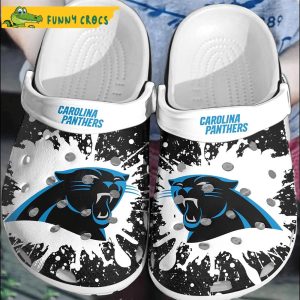 Carolina Panthers Logo Color Splash Crocs Slippers
