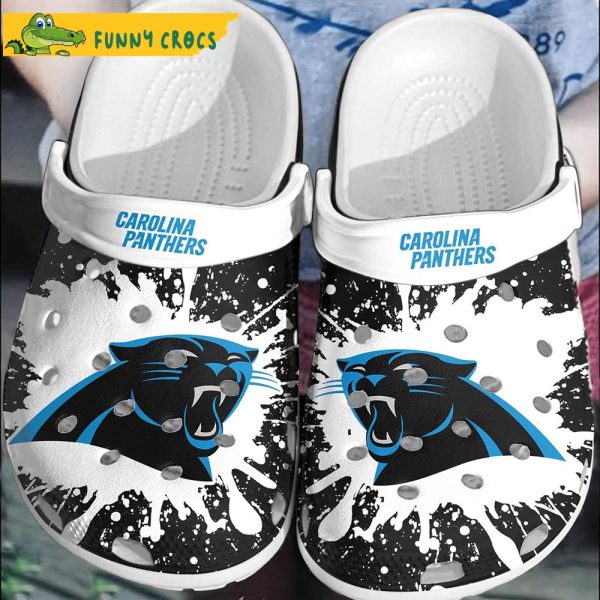 Carolina Panthers Logo Color Splash Crocs Slippers
