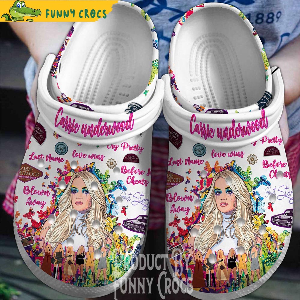 Carrie Underwood Singer Flower Music Crocs Shoes