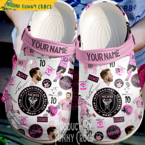 Customized Inter Miami Lionel Messi Crocs Shoes - Discover Comfort And ...