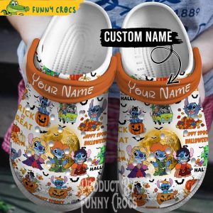 Customized Trick Or treat Stitch Halloween Crocs Clogs 1