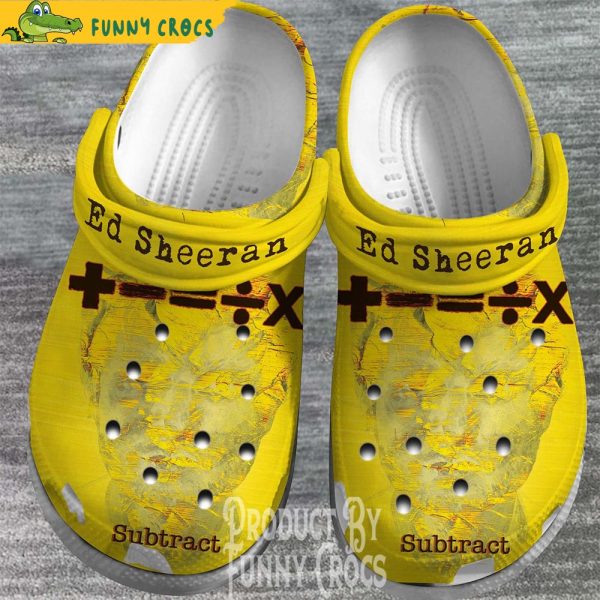 Ed Sheeran Subtract Yellow Crocs Shoes
