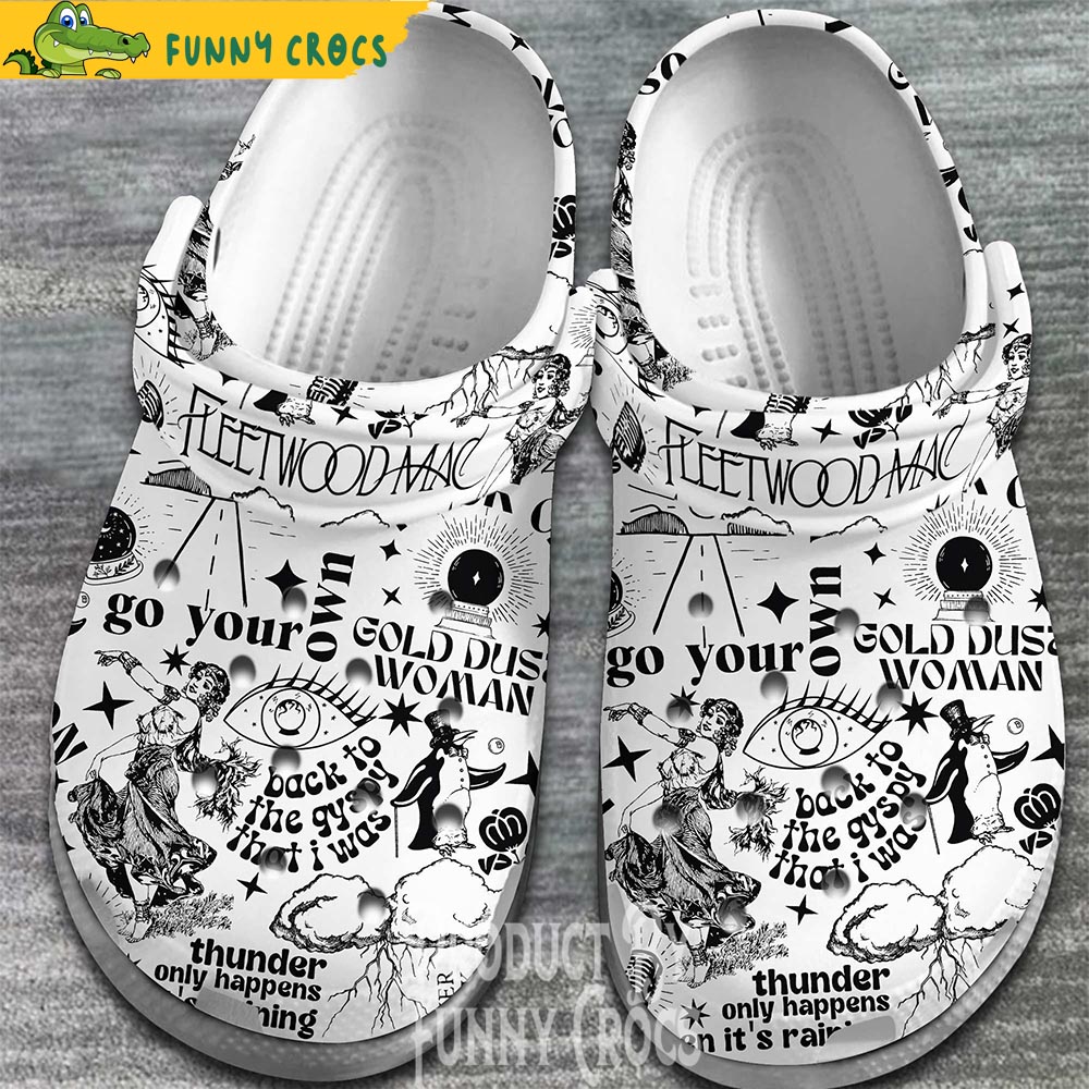 Fleetwood Mac Band Pattern Crocs Shoes - Discover Comfort And Style ...