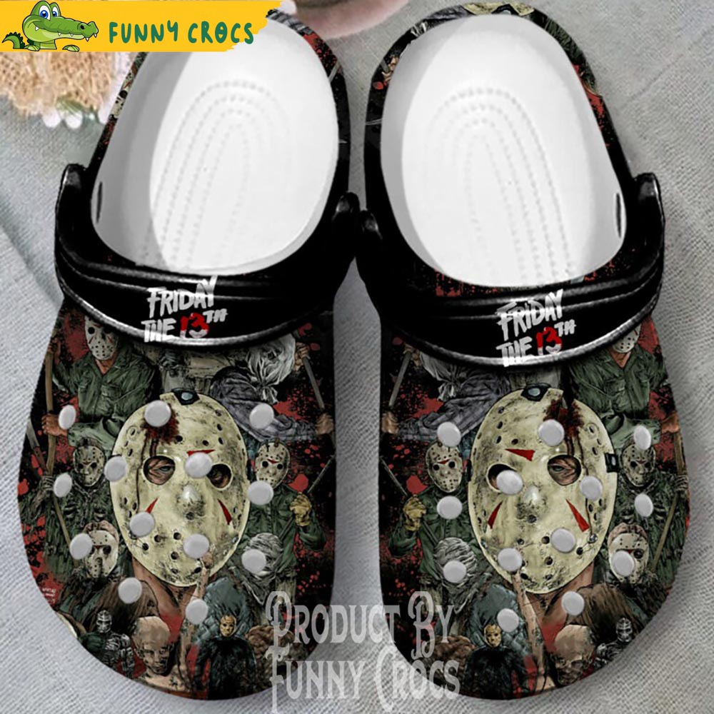 Friday The 13th Jason Voorhees Face Crocs Clogs