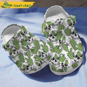 Funny Skull With Cactus Crocs , Skull Gifts