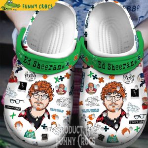 Green Ed Sheeran Face Music Crocs Shoes