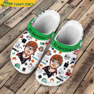 Green Ed Sheeran Face Music Crocs Shoes