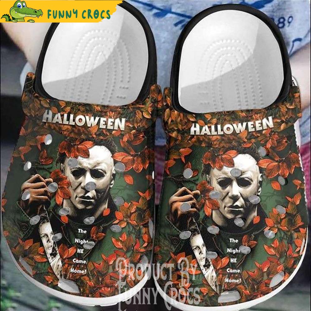 Halloween Michael Myers Mask Crocs Slippers