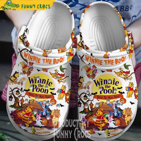 Happy Halloween Winnie The Pooh Crocs Clogs