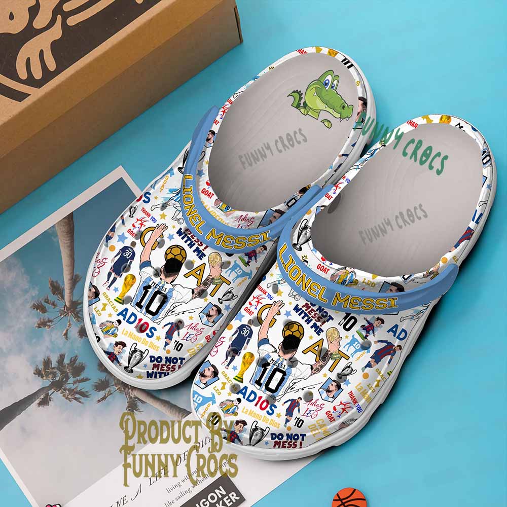 Lionel Messi Crocs Shoes, Argentina World Cup Football Soccer Gifts ...
