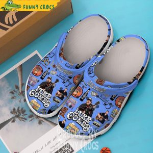 Luke Combs Guitar Blue Crocs Shoes 2