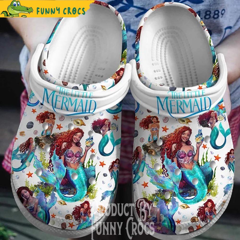 Movie The Little Mermaid White Crocs - Discover Comfort And Style Clog ...