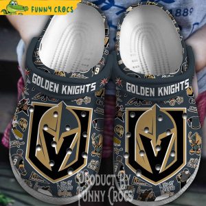 NHL Vegas Golden Knights Grey Crocs Shoes
