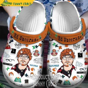 Orange Ed Sheeran Face Music Crocs Shoes
