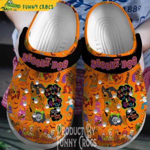 Orange Happy Halloween Scooby Doo Crocs Slippers 1