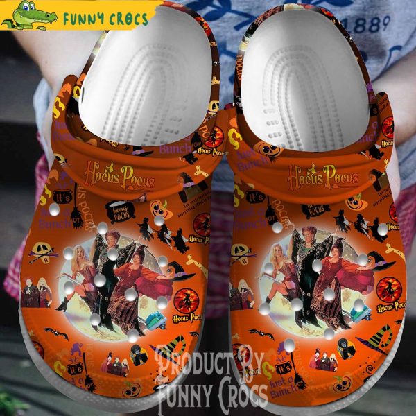 Orange Hocus Pocus Moon Halloween Crocs Shoes