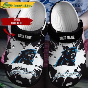 Personalized Carolina Panthers Crocs Shoes