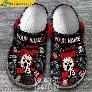 Personalized Halloween Friday The 13th Crocs CLogs 2