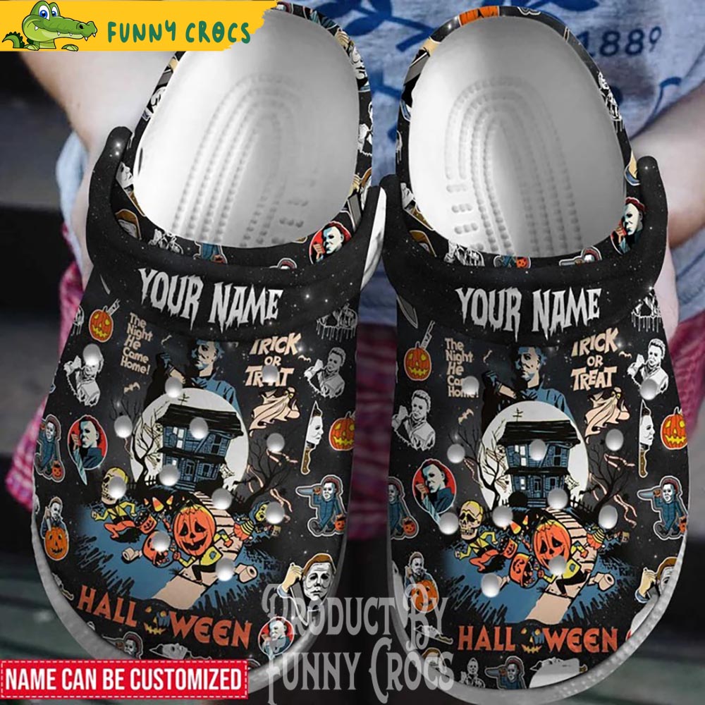 Personalized Michael Myers Trick Or Treat Halloween Crocs Clogs