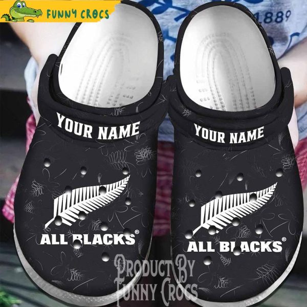 Personalized New Zealand Rugby All Black Crocs Shoes