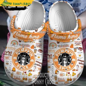 Personalized Pumpkin Spice Starbucks Crocs
