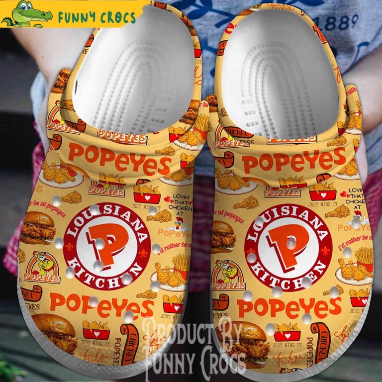 Popeyes Chicken Food Crocs Crocband Shoes - Discover Comfort And Style ...