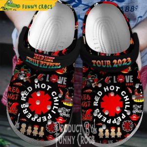 Red Hot Chili Peppers Tour 2023 Music Black Crocs