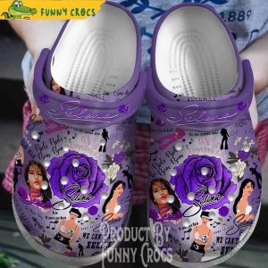 Selena Quintanilla Born Purple Crocs Clog Shoes 1
