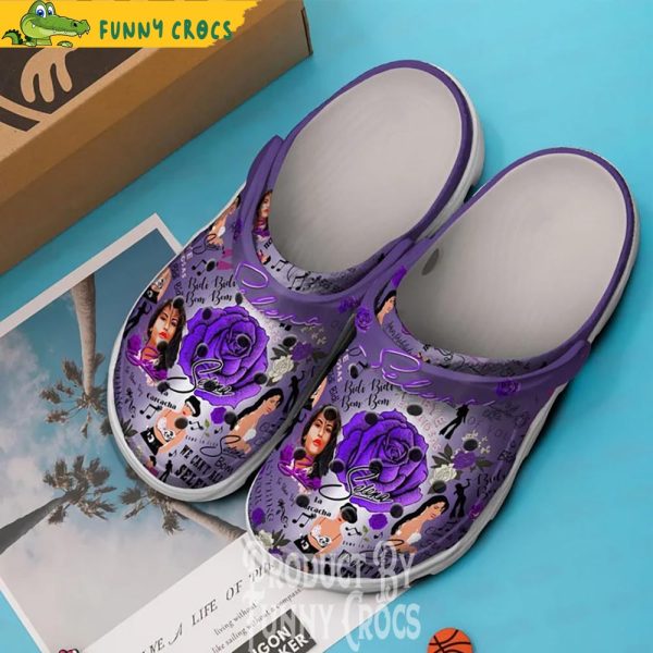 Selena Quintanilla Born Purple Crocs Clog Shoes