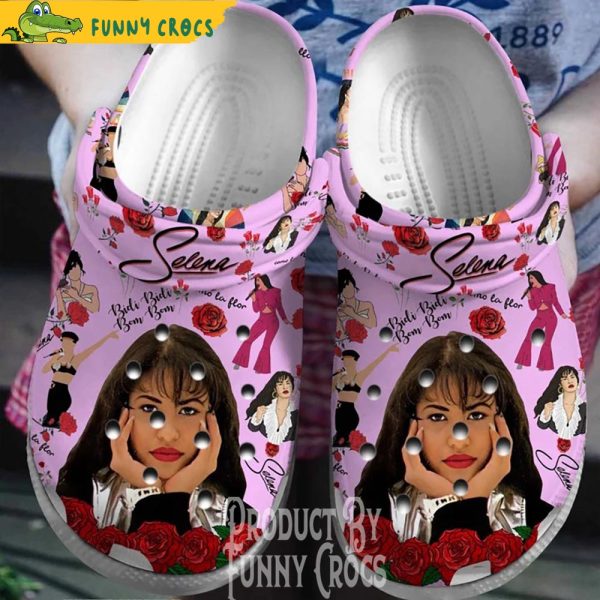 Selena Quintanilla Songs Pink Crocs Clog Shoes