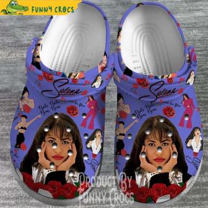 Selena Quintanilla Songs Purple Crocs Clog Shoes 1