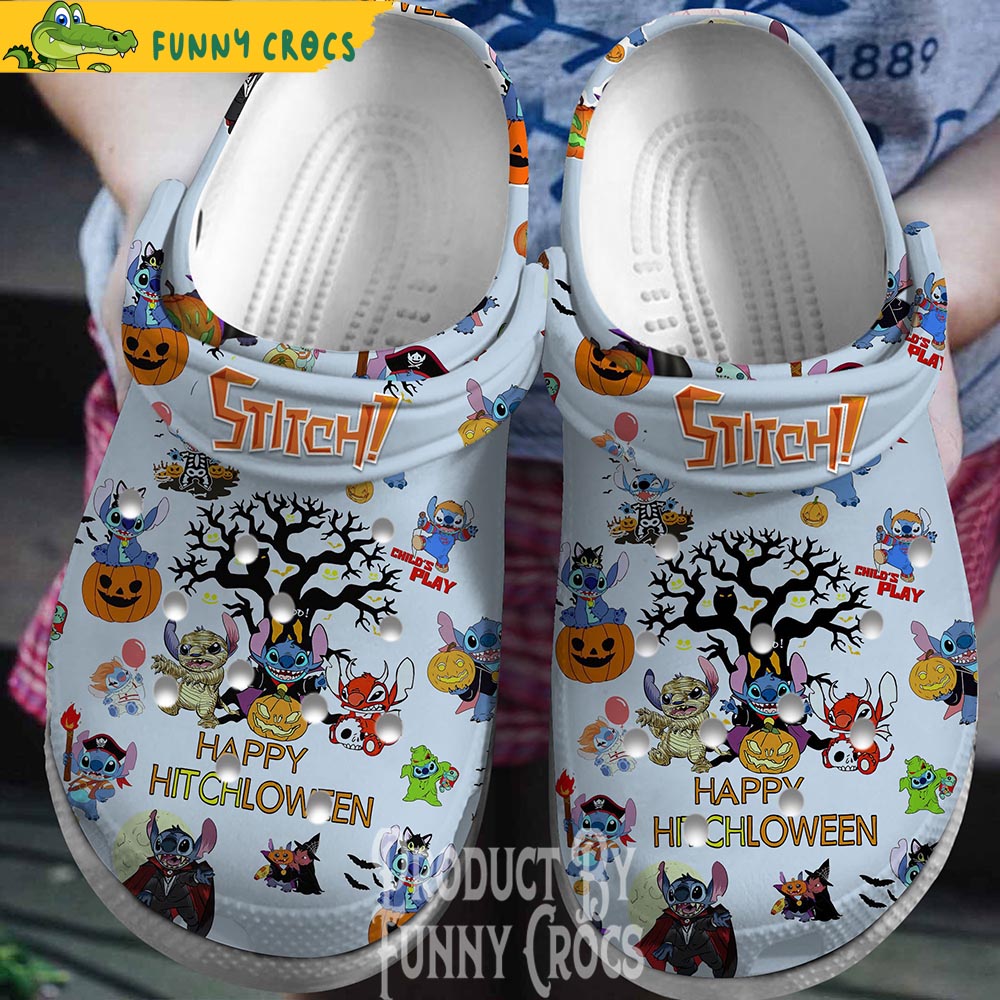 Stich Happy Halloween Crocs Clogs Shoes