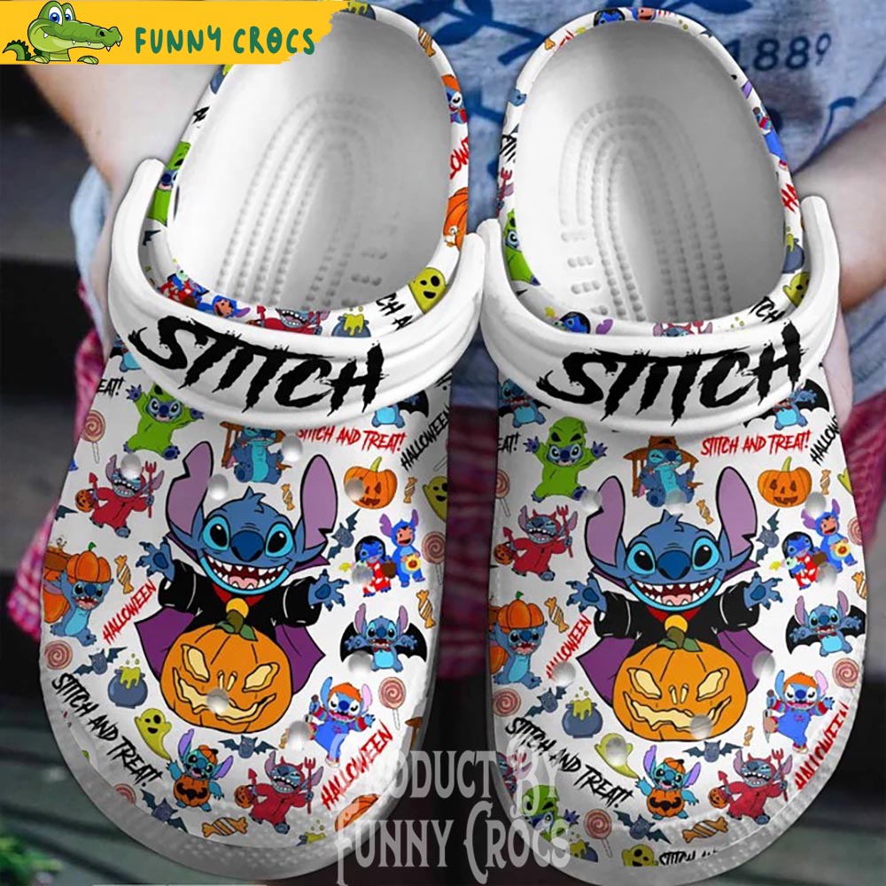 Stitch And Treat Halloween Crocs Shoes