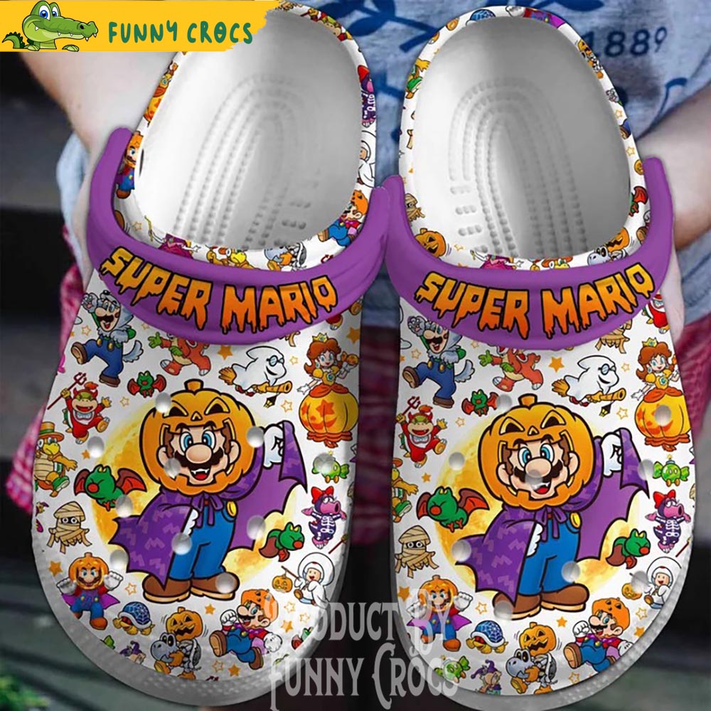 Super Mario Halloween Game Crocs Shoes