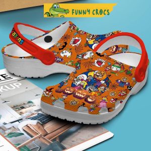 Super Mario Halloween Pumpkin Orange Crocs Clog Shoes