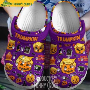 Trumpkin Happy Halloween Crocs Clogs 1