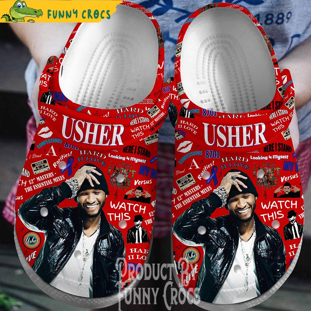 Usher Tour Music Crocs Shoes