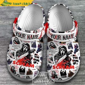 White Personalized No You Hang Up Scream Crocs