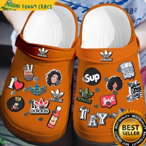 Adidas Sticker Crocs Clogs