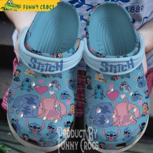 Angel Love Stitch Crocs Clogs 1
