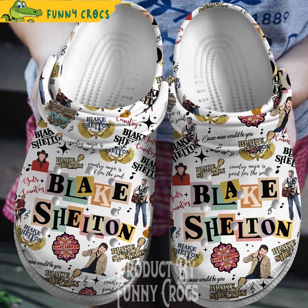 Blake Shelton Tour 2023 Music Crocs Shoes