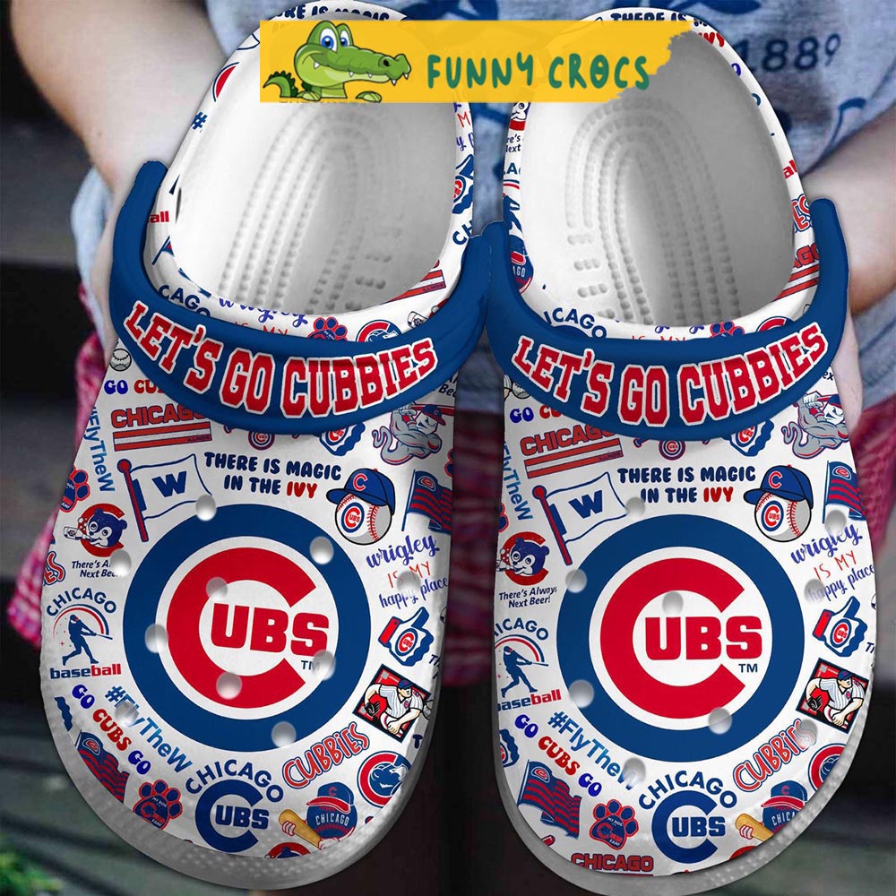 Let's Go Cubbies Chicago Cubs Crocs Shoes