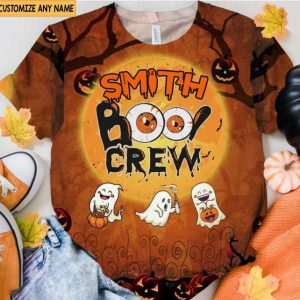 Custom Name Smith Boo Crew Halloween Shirt