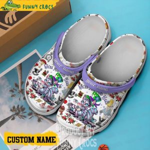 Custom We Are All Mad Here Alice In Wonderland Crocs 2