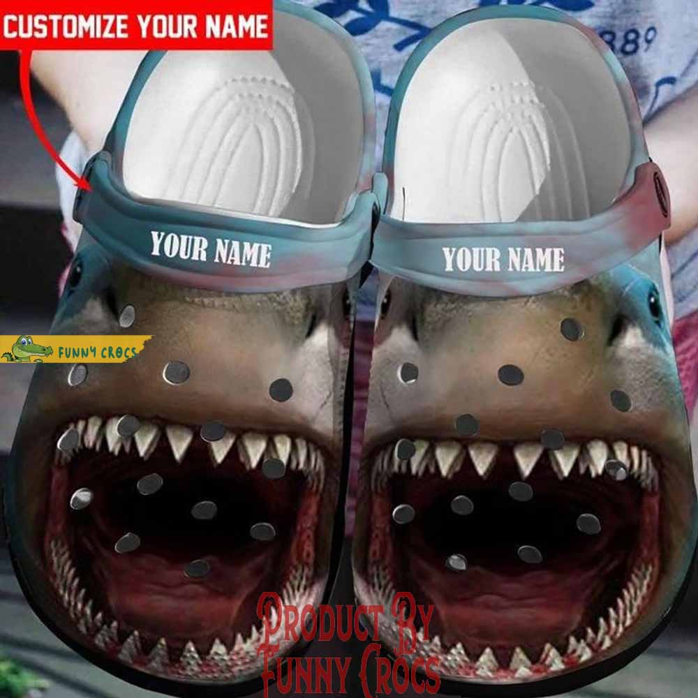 Customized Name Monster Shark Jaw Crocs Shoes