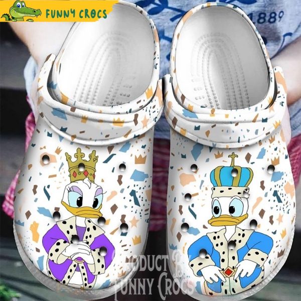 Daisy And Donald Duck King Queen Crocs Clogs