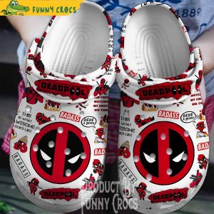 Deadpool Marvel Pattern Crocs Shoes 1