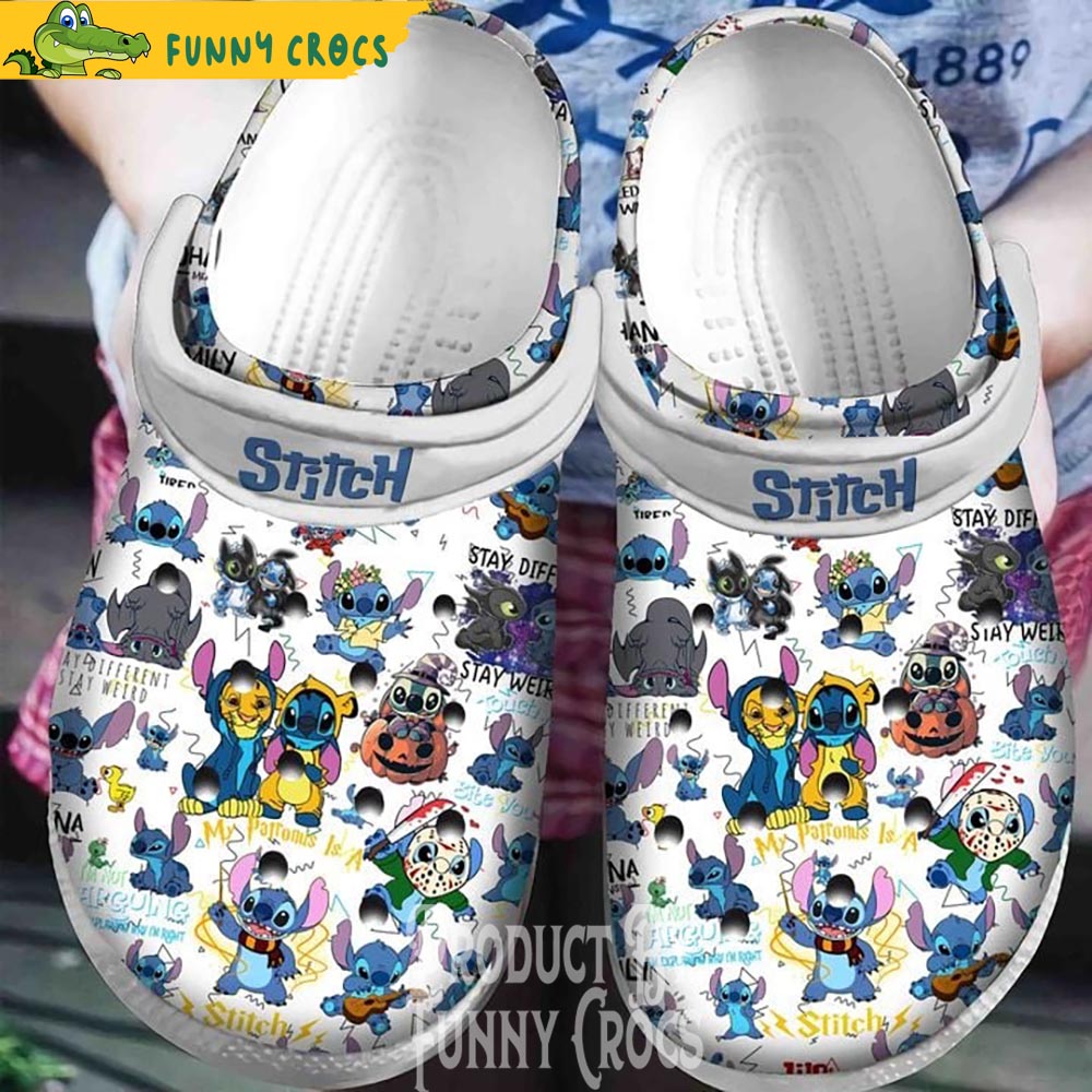 Disney Stitch Halloween Pattern Crocs