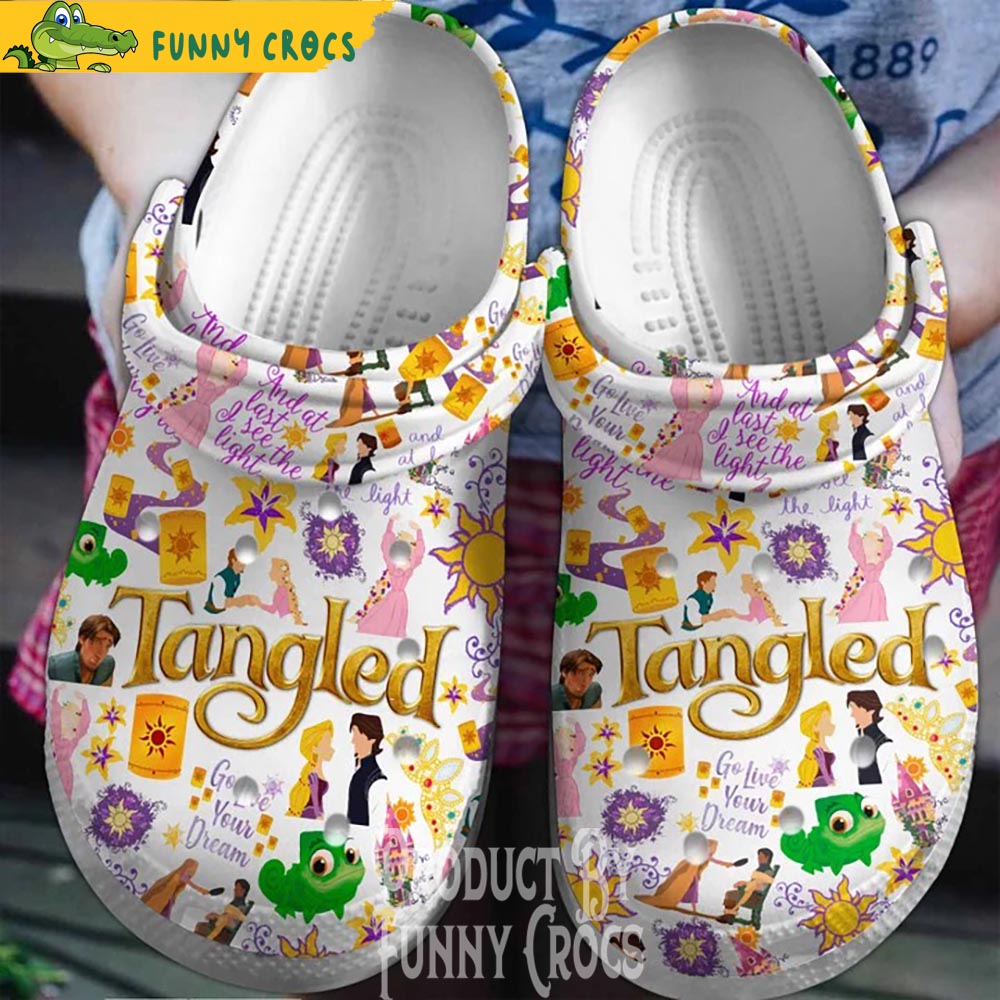 Disney Tangled Flower Crocs Shoes