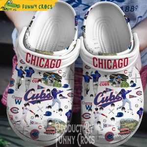 Fly The W Chicago Cubs Crocs Shoes